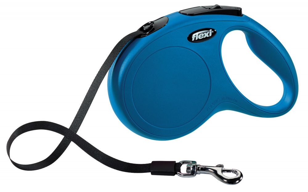 Vodítko Flexi Classic M 5m (max 25kg) pásek modrá