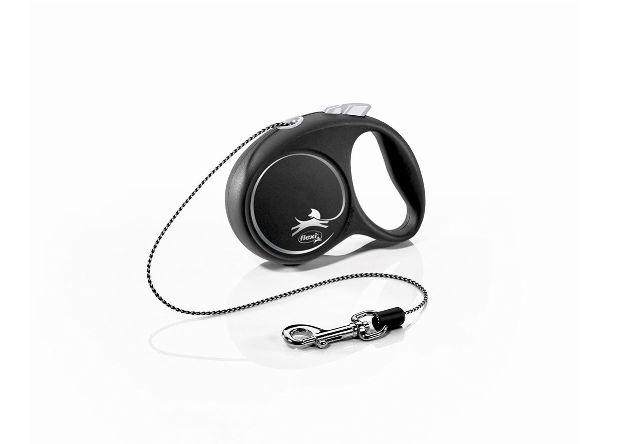 Vodítko Flexi Design XS 3m (max 8kg) lanko žluté puntíky