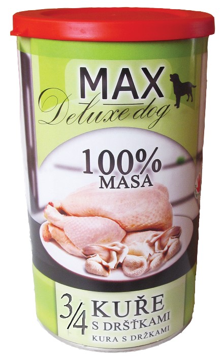 MAX deluxe 3/4 kuřete s dršťkami 1200g