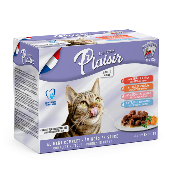 Plaisir Cat kapsičky MULTIPACK 12x100g
