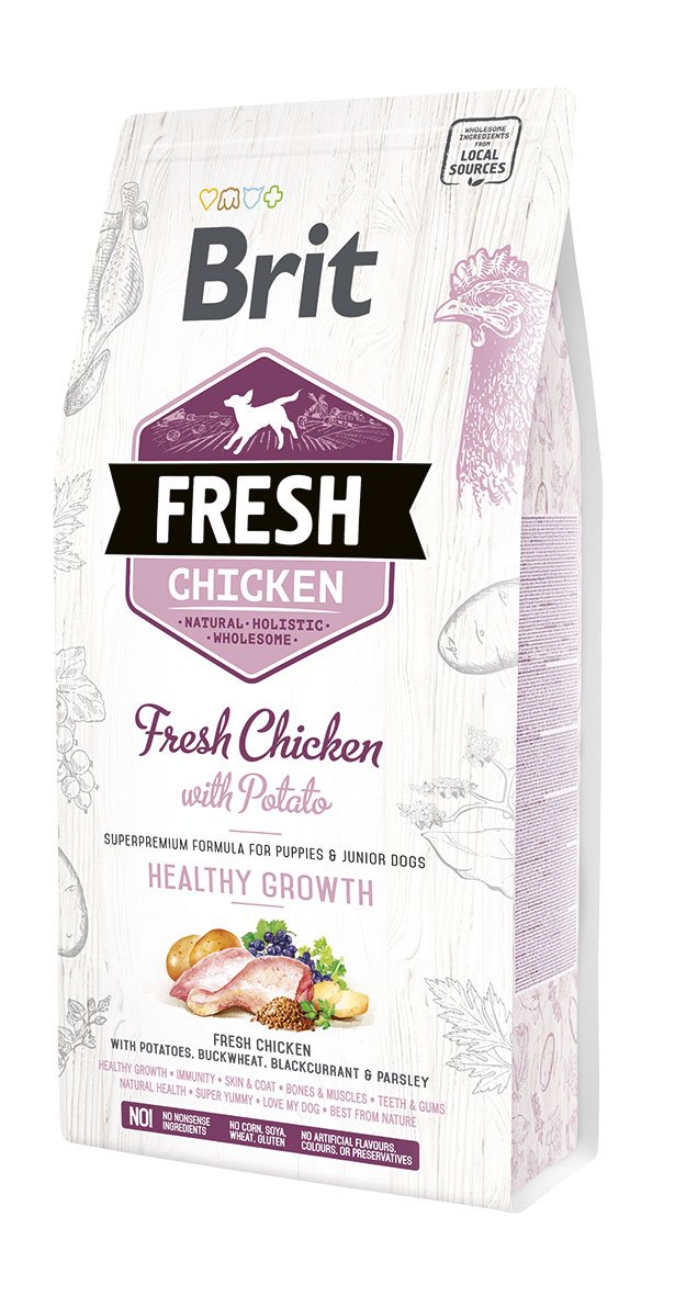 Brit Fresh Chicken & Potato Puppy Healthy Growth 2,5kg