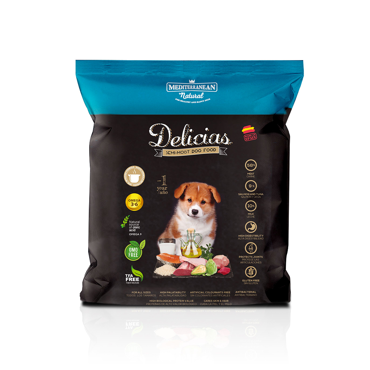 Mediterranean Delicias polovlhké krmivo štěně 800g