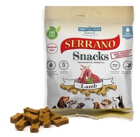 Serrano Snack Meditky tréninkové kostičky jehněčí 100g