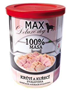 MAX deluxe krůtí a kuřecí svalovina 400g