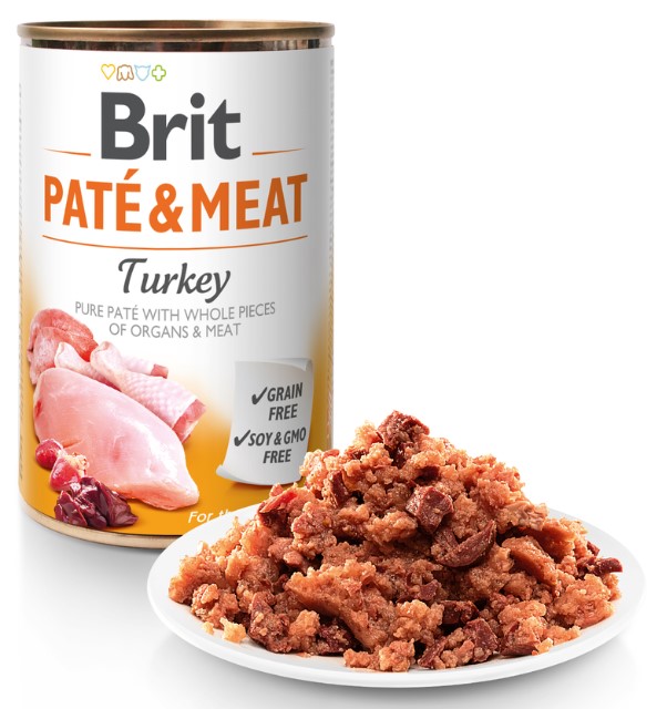 Brit Paté & Meat Turkey 400g 5+1 ZDARMA