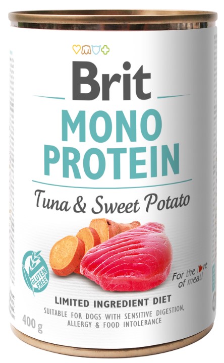 Brit Mono Protein Tuna & Sweet Potato 400g 3+1 ZDARMA