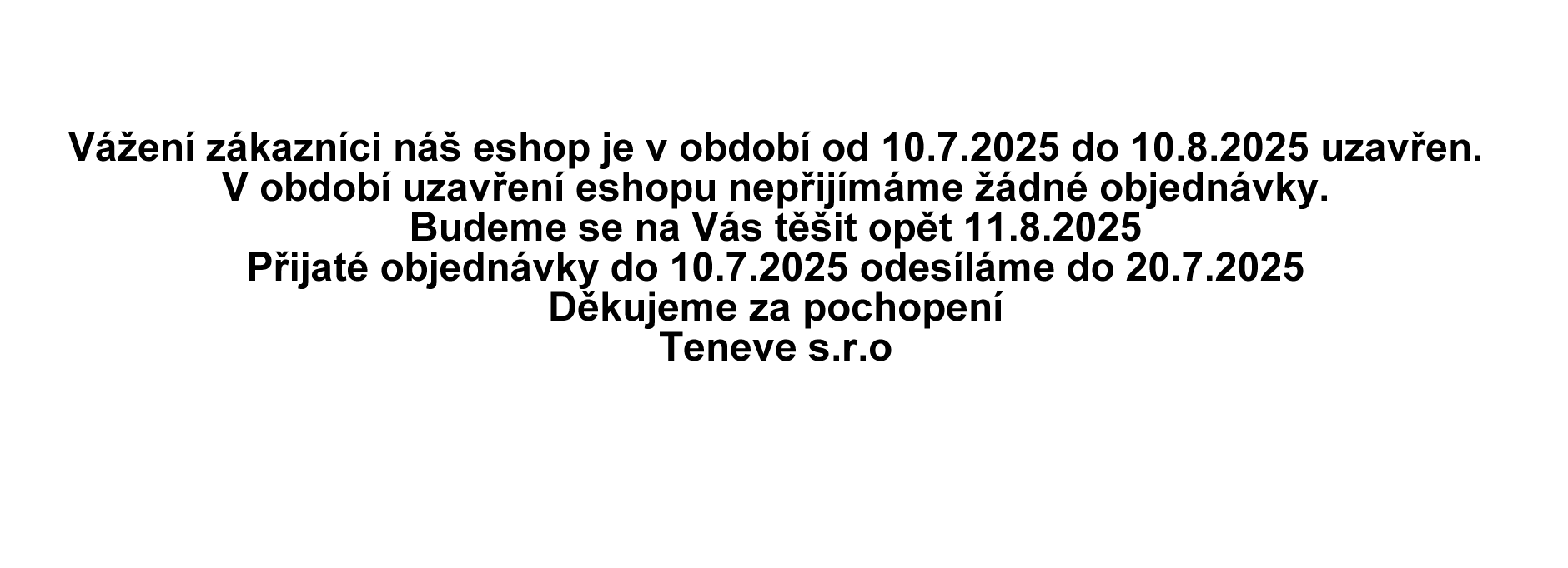 Eshop uzavřen