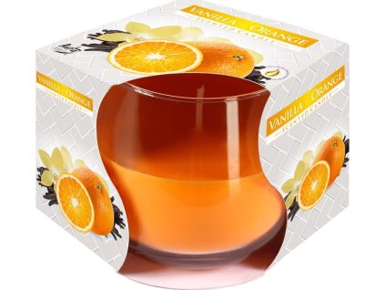 Bispol Aura vonná svíčka ve skle 100 g - Vanilla Orange