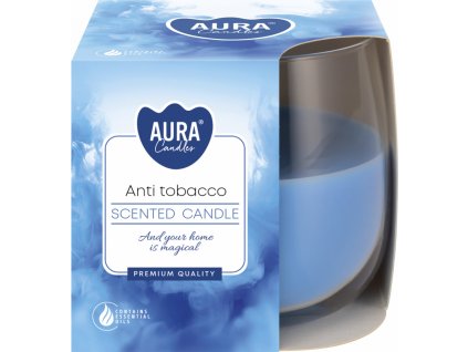 Bispol Aura vonná svíčka ve skle 100 g - Anti Tabacco
