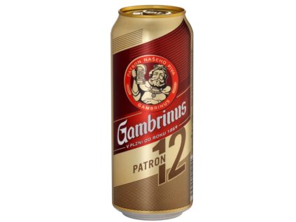 Pivo Gambrinus Patron 12° 5% 0,5 l (plech)