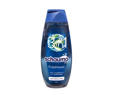 Schauma Men Freshness 3v1 šampon na vlasy tvář i tělo pro muže 400 ml
