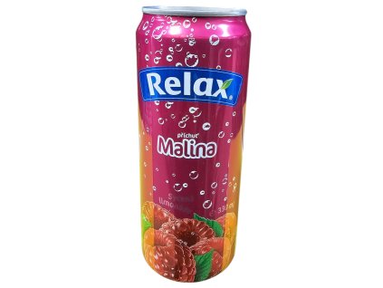 Relax Limonáda Malina plech 330 ml