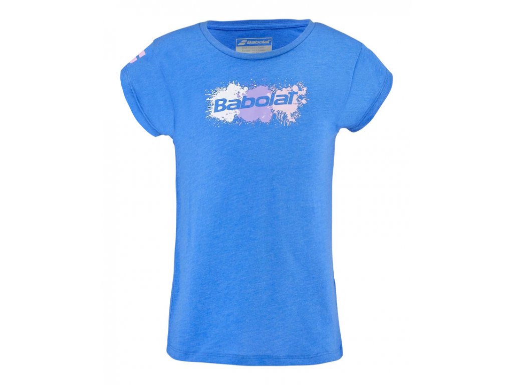 divci tricko babolat exercise cotton tee girl french blue V1