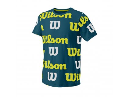 WRA807304 0 All Over Logo Tech Tee Boys BlueCoral.png.high res