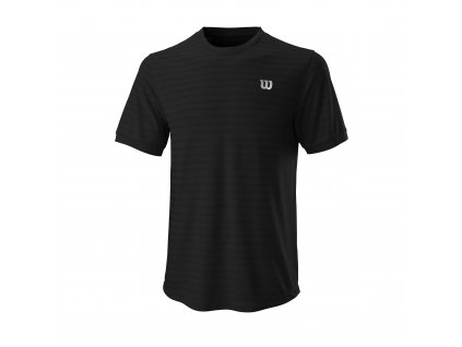 Pánské tričko Wilson Stripe Crew Black