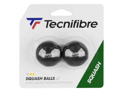 54BASQDOUB 01 squashovy micek technifibre dve tecky zluta