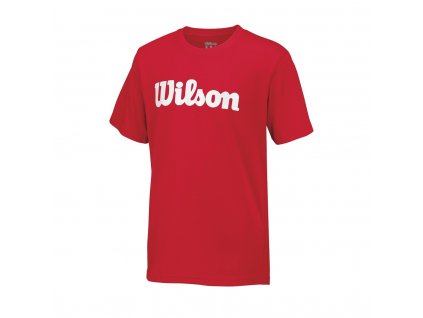 pánské tričko Wilson M Script Cotton Tee  Red/White