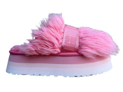 UGG FLUFF MOMMA SUGAR SLIDE PINK JASMINE PLATFORM