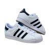 adidas Superstar White Black Blue Logo Gradient