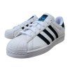 adidas Superstar White Black Blue Logo Gradient