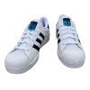 adidas Superstar White Black Blue Logo Gradient