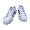 adidas Superstar White Blue Scarlet