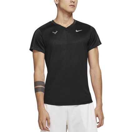 RAFA M NKCT DF CHALLNGR TOP SS-Pánské tenisové triko (Velikost L)