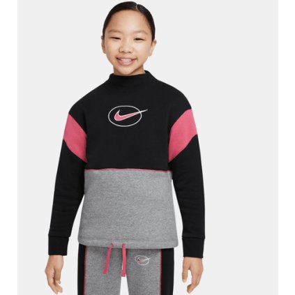 G NSW FLC LS MOCK TOP-Dívčí volnočasová mikina (Velikost XL)