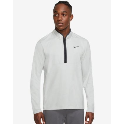 Nike Dri-Fit Victory Heather 1/2 Zip - Photon Dust-Pánské golfové triko (Velikost M)