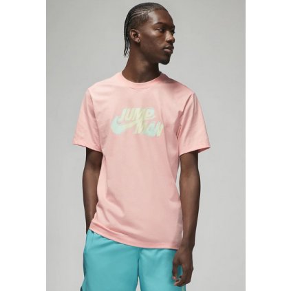 Nike Jordan Erkek Pembe T-shirt-Pánské triko (Velikost XL)
