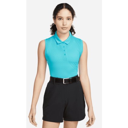 Nike Women's Dri-fit Victory Sleeveless Printed Golf Polo-Dámské golfové polo (Velikost S)