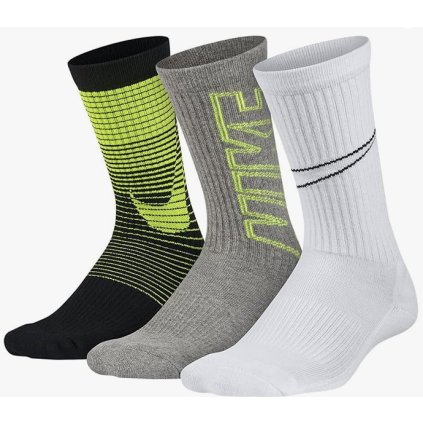 Nike  Dri-Fit 3 Pack Performance Cushioned Crew Socks-Juniorské ponožky (Velikost 38-42 EUR)