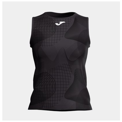 CHALLENGE TANK TOP BLACK GREY-Dámský tenisový nátělník (Velikost M)