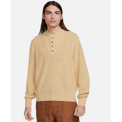 Nike Life Long Sleeve Military Henley Sweater-Pánský svetr (Velikost M)