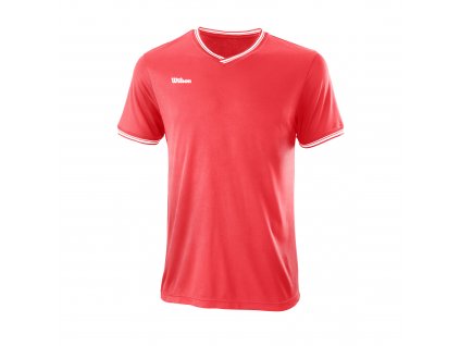 WRA794109 0 SS21 TEAM II HIGH V NECK Mens FieryCoral.png.high res