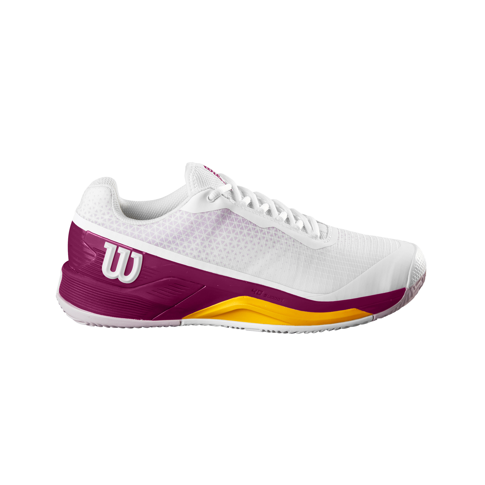 Wilson Rush Pro 4.0 Clay Women White/Rouge/Saffron Velikost: UK 5.5