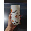Bílá sklenička Halloween