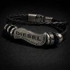 Pánský kožený náramek s nápisem Diesel