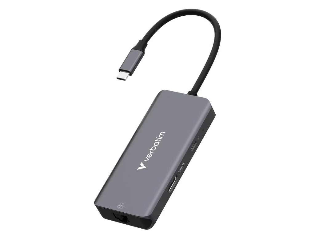 verbatim usb c essentials multiport hub 6 port lan ien550507