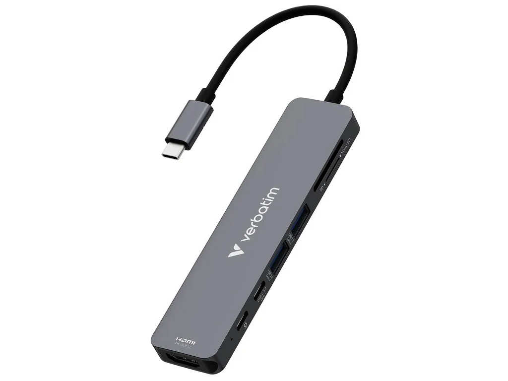 verbatim usb c essentials multiport hub 7 port ien550508