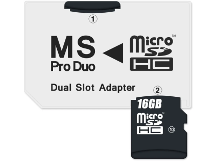 connect it adapter ms pro duo 2x micro sdhc dual slot ien262064