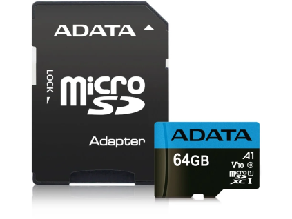 adata premier microsdxc 64gb uhs i class10 a1 85 25mb s sd adapter ien295441