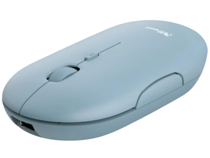 trust puck rechargeable bluetooth wireless mouse modra ien373023