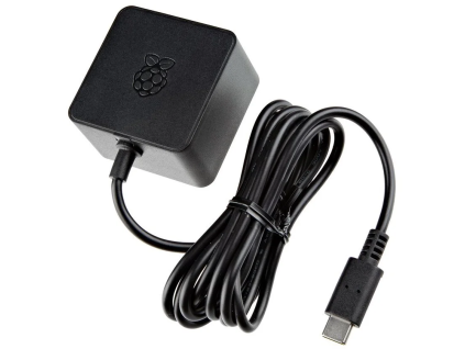 raspberry pi napajeci adapter 27w 5a pro rpi 5 usb c cerna ien518565