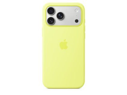 apple iphone 17 pro max silicone case with magsafe neon yellow ien563250