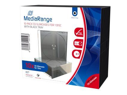 mediarange 1 cd 5 2mm tray cerny 10ks bal ien564135