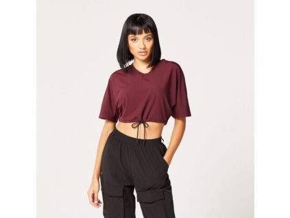Dámske tričko Code Crop V Neck Red - SQUATWOLF (Veľkosť M)