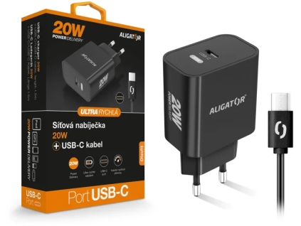 rychla nabijecka aligator pd 20w usb c usb c usb c cerna ien552801