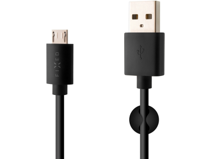 167871 dlouhy datovy a nabijeci kabel fixed s konektory usb micro usb 2 metry cerny ien433959