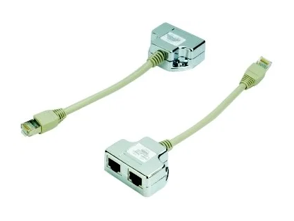 datacom y adapter stp cat5e pc pc tel ien338745